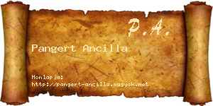 Pangert Ancilla névjegykártya